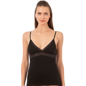 Özkan Underwear Özkan 25584 Kadın Pamuklu Likralı Süprem Esnek Rahat Önü Dantel Detaylı V Yaka Ip Askılı Örme Atlet