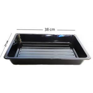 Emaye Fırın Tepsisi Dikdörtgen Siyah 38X27 cm
