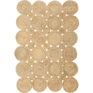 Cool Halı Cool Halı Stew CA-104 Natural Doğal Jüt Halı El Dokuma Hasır Halı Dekoratif Jüt Örgü Halı Vintage Jüt Kilim
