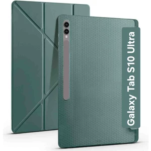 Samsung Galaxy Tab S10 Ultra X920 Case Standlı Üçgen Kalem Bölmeli Akıllı Kılıfı