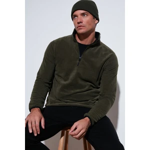 Slim Fit Yarım Fermuarlı Dik Yaka Polar Erkek Polar 5906003