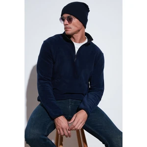 Slim Fit Yarım Fermuarlı Dik Yaka Polar Erkek Polar 5906003