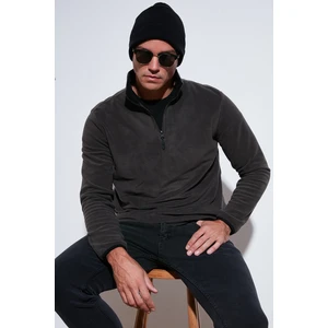 Slim Fit Yarım Fermuarlı Dik Yaka Polar Erkek Polar 5906003