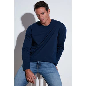 Streç Pamuklu Regular Fit Bisiklet Yaka Sweat Erkek Sweat 5905725