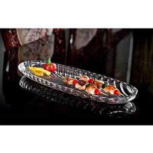 Glass Cam Kayık Tabak 40 cm 2 Adet