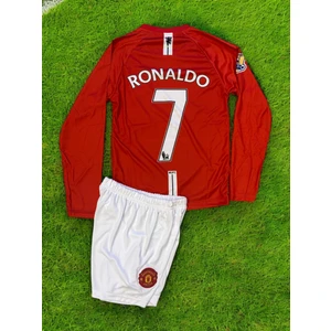 North Stand Nostaljik Manchester United 2008 Uzun Kollu Ronaldo Çocuk Forması