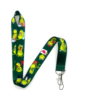 Susam Sokağı Kurbağa Kermit Temalı Boyun İpi Kart Askısı