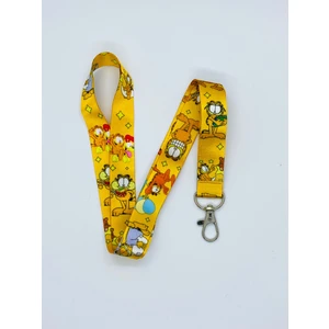 Garfield Temalı Boyun İpi Kart Askısı