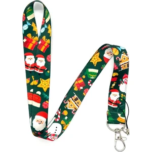 Yılbaşı Noel Baba 1 Temalı Boyun İpi Kart Askısı