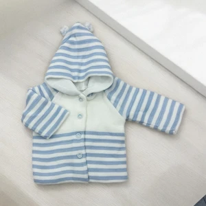 Örme Triko Kapşonlu Bebek Hırka