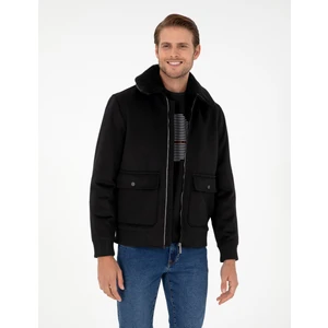Pierre Cardin Erkek Siyah Kaşe Mont 50293328-VR046