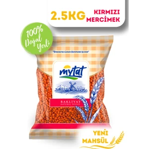 Doğal Yerli Üretim Kırmızı Futboltane Mercimek 2.5 kg
