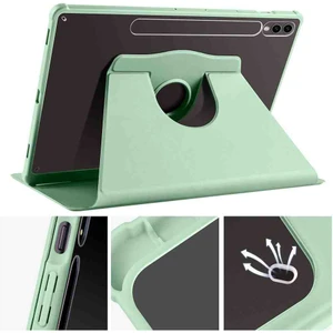Samsung Galaxy Tab S10+PLUS SMX820 Case Kalem Bölmeli 360 Dönebilen Kapak