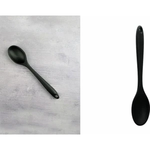 Afili Home Mini Silikon Kaşık, Küçük Boy Silikon Derin Kaşık, Yanmaz, Yapışmaz, Çizmez Silikon Kaşık
