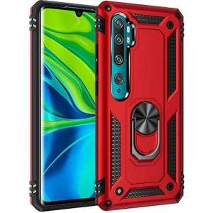 Xiaomi Mi Note 10 Kılıf Vega Tank Sert Yüzüklü Standlı Zırh Koruma Kapak