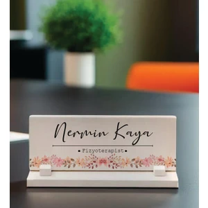 Kişiye Özel Fizyoterapist Temalı Masaüstü Taş Isimlik