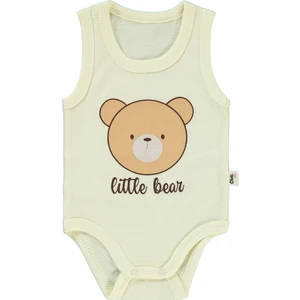 Civil Baby Erkek Bebek Çıtçıtlı Badi 1-36 Ay  Fil Dişi