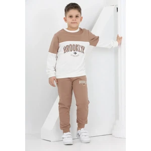 3877 8-12 Yaş Brooklyn Baskılı Ikili Takım