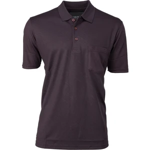 Erkek Pamuklu Merserize Kumaş T-Shirt Düğmeli Polo Yaka Cepli Kısa Kol Şık Desenli Tam Kalıp