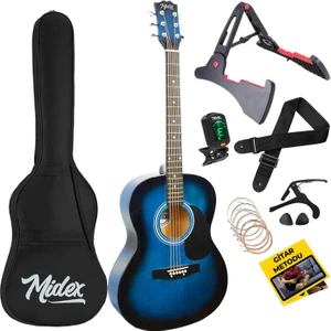 RG-550BL Pack Mavi 40 İnç Akustik Gitar Seti 4/4 Yetişkin