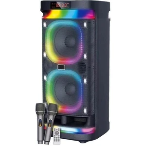 BTS-1990 Siyah Rgb Ledli Mikrofonlu Kumandalı Bluetooth Hoparlör Parti Speaker