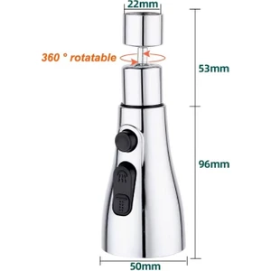 3 Fonksiyonlu Metalik Musluk Başlığı