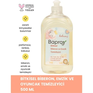 Bitkisel Biberon ve Emzik Temizleyici 500 ml Parfümsüz, Zararlı Kimyasallar İçermez