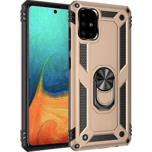 Samsung Galaxy A51 Kılıf Vega Tank Sert Yüzüklü Standlı Zırh Koruma Kapak