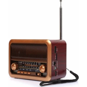 3315 Taşınabilir Nostaljik Radyo Bluetooth Tf Kart USB Destekli Mp3 Çalar Hoparlör