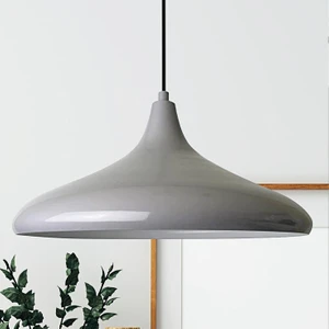 Modern Metal Sarkıt, Salon, Hol, Mutfak Avizesi, Gri Renk Metal Avize, 36 cm Çapında Metal Avize