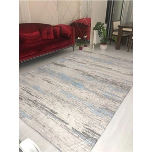 Mavi Firuze Model Ipek Kadife Lastikli Halı Örtüsü 4m2-160x230