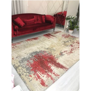 Yeni Model Kırmızı Jet Model Lastikli Halı Örtüsü 4 M2-160x230