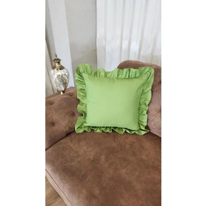 Milano Fırfırlı Kırlent Kılıfı Kare Bohem Yeşil