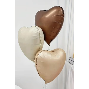 Retro Renkler Balon Demeti 3'lü Retro Balon Seti Krem Karamel Çikolata Kahve