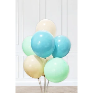 Retro Yeşil Mavi Renkler Balon Demeti 10LU