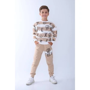 KRN Moda Trex Dinozor Baskılı Erkek Çocuk Takım