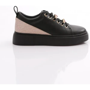 ES863 Kadın Kalin Renkli Kristal Taşlı Sneakers Ayakkabı