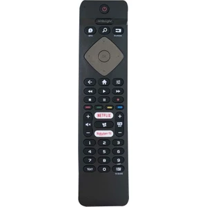 Phılıps Ambılıght Netflıx-Rakuten Tv Tuşlu 43PUS6504/62 LED Tv Kumandası Uzaktan Kumandalar