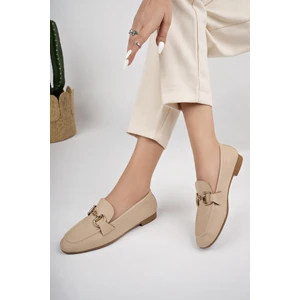 Liza Garantili Metal Tokalı Kadın Loafer Günlük Ayakkabı