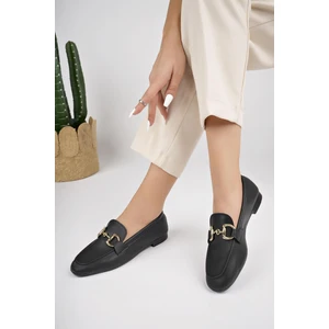 Liza Garantili Metal Tokalı Kadın Loafer Günlük Ayakkabı