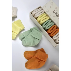 5'li Set Bebek Bambu Çorap - Baby Bamboo Socks - Yenidoğan Çorap