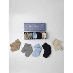 5'li Set Bebek Bambu Çorap - Baby Bamboo Socks - Yenidoğan Çorap