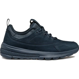 Erkek Lacivert Spherica Actif Bağcıklı Deri Sneaker U46BAA03215C4002