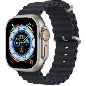 Apple Watch Ultra  2 49MM Redclick Krd-75 Terletmez Dalgalı Tasarım Silikon Kordon