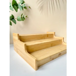 Bambu Merdiven Baharatlık | Kavanoz Standı 30 Cm