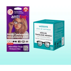 Gözlük Temizleme Mendili 52 Adet - Antifog Mikrofiber Buğu Önleyici Bez 2li Set