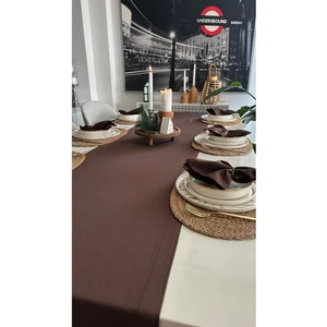 Decamor Home Pamuklu Leke Tutmaz Kahverengi Uzun Runner
