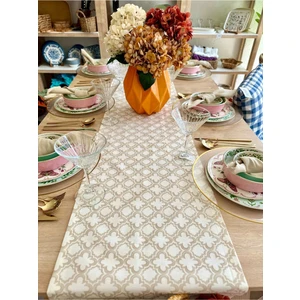 Decamor Home Leke Tutmaz Dertsiz Bej Desenli Runner