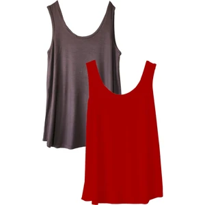 2 Adet A Kesim Rahat Kalıp Basic Kalın Askılı Atlet Tişört