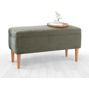Lorence Home Glend Sandıklı Bench Puf - Yeşil